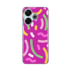Torbica Silikonska Print za Xiaomi Redmi 13 Happy Lines pink - 8020402