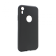 Maska za iPhone XR mat silikonska Skin crna (sa otvorom za logo) - 88768