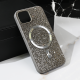 Torbica Magsafe Glam za iPhone 15 6.1 srebrna - 219424