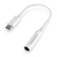TRANYOO Audio adapter T-E6 USB Type C na 3.5mm, bela - EP3052016