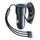 TRANYOO Auto punjač T-C23 Metalni 2 USB 3/1 kabl 30W - 1920015