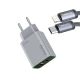 TRANYOO Kućni punjač T-EU13L 30W 2 Izlaza/USB-A+USB-C sa C na lightning - EP3210943