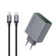 TRANYOO Kućni punjač T-EU8 120W Gan Suoer-Compatibile Charger +Type C kabl, siva - 1920016