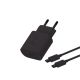 TRANYOO Kućni punjač T-SA2C 25WPD+KABL Type-C na Type-C 60W, crna - 1920014