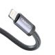 TRANYOO Kabl USB Data T-S20I ojačan metalni USB na Lightning 1m, crna - 1920008