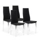 MODERNHOME Trepezarijske stolice set 4 kom tami eko koža black - DC855-C-4 BLACK