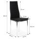 MODERNHOME Trepezarijske stolice set 4 kom tami eko koža black - DC855-C-4 BLACK