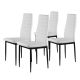 MODERNHOME Trepezarijske stolice set 4 kom tami eko koža white - DC855-4 WHITE