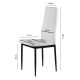 MODERNHOME Trepezarijske stolice set 4 kom tami eko koža white - DC855-4 WHITE