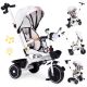 ECO TOYS Tricikl za decu sa rotirajućim sedištem i sklopivom tendom 2u1, bela - WQL-186 WHITE