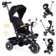 ECO TOYS Tricikl za decu sa rotirajućim sedištem i sklopivom tendom 2u1, crna - WQL-186 BLACK