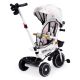 ECO TOYS Tricikl za decu sa rotirajućim sedištem i sklopivom tendom 2u1, bela - WQL-186 WHITE