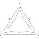 MULTIGARDEN Trostrano suncobran jedro 3×3×3 m, vodootporno, bež - - EP3003415