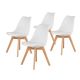 MODERNHOME Trpezarijske stolice set 4 kom filipo bela - PC-003 WHITE