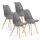 MODERNHOME Trpezarijske stolice set 4 kom filipo dark grey - PC-003 DG