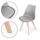MODERNHOME Trpezarijske stolice set 4 kom filipo light grey 2 - PC-003 GREY-1