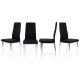 MODERNHOME Trpezarijske stolice set 4 kom tami - DC858F-4 BLACK