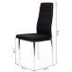 MODERNHOME Trpezarijske stolice set 4 kom tami - DC858F-4 BLACK