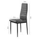 MODERNHOME Trpezarijske stolice set 4 kom tami dark gray - DC855-4 GREY