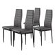 MODERNHOME Trpezarijske stolice set 4 kom tami dark gray - DC855-4 GREY