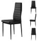 MODERNHOME Trpezarijske stolice set 4 kom tami full black - DC855-4 BLACK