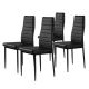 MODERNHOME Trpezarijske stolice set 4 kom tami full black - DC855-4 BLACK