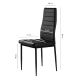 MODERNHOME Trpezarijske stolice set 4 kom tami full black - DC855-4 BLACK