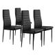 MODERNHOME Trpezarijske stolice set 4 kom tami full black - DC855-4 BLACK