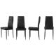 MODERNHOME Trpezarijske stolice set 4 kom tami full black - DC855-4 BLACK