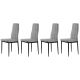 MODERNHOME Trpezarijske stolice set 4 kom tami light gray - DC860-4 LG