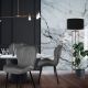 MODERNHOME Trpezarijske stolice set 4 kom velour siva - MC-188