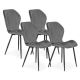 MODERNHOME Trpezarijske stolice set 4 kom velour siva - MC-188