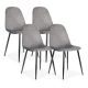 MODERNHOME Trpezarijske stolice set 4 kom velvet siva - J933 GRAY-1