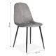 MODERNHOME Trpezarijske stolice set 4 kom velvet siva - J933 GRAY-1