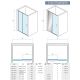 Concept Tuš kabina Titan 100x70x195cm 8mm providno staklo, srebrni ram - 6355-8802