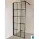 Linni Tuš paravan walk-in Elegance Black 80x200cm 8mm providno staklo, crni profil - 6307-1