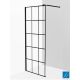 Linni Tuš paravan walk-in Elegance Black 80x200cm 8mm providno staklo, crni profil - 6307-1