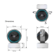 Smart kamera Tuya Wif PT 5MP MUF4 AG5M - 600255