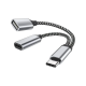 Adapter Tip C (M) na Tip C (F)+USB 3.0 crni - EP3020542