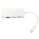E-GREEN Adapter USB 3.1 tip C na Display Port + HDMI + VGA + DVI, bela - 179713