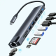Adapter-konverter USB Tip C Zeus 11/1 1xUSB3.0/3xUSB2.0/HDMI/TF/SD/Audio/RJ45/VGA/Tip C PD - EP3311426