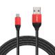 LADNIO USB data kabl LS431 microUSB 1m, crna/crvena - U1873