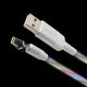 MOXOM USB data kabal Led flowing MX-CB67 lightning, bela - U1924