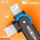 MOXOM USB data kabal MX-CB210 180 Rotation 3A lightning 1.2m, crna - U2064