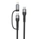 SUPERIOR USB data kabal SU-K106 2in1 Type-C na Type-C/Lightning 1m, crna - U2102