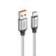 SUPERIOR USB data kabal SU-K100 pleteni Fast 120W 6A Type C 1m, srebrna - U2103