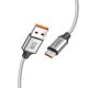 SUPERIOR USB data kabal SU-K100 pleteni Fast 120W 6A Type C 1m, srebrna - U2103