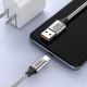 SUPERIOR USB data kabal SU-K100 pleteni Fast 120W 6A Type C 1m, srebrna - U2103