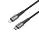 SUPERIOR USB data kabal SU-K101 pleteni 27W 3A Type C na Lightning 1m, crna - U2104