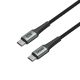 SUPERIOR USB data kabal SU-K102 pleteni Fast 60W 3A Type C na Type C 1m, crna - U2105